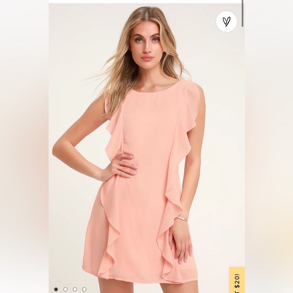 Lulus Blush Pink Ruffled Sleeveless Dress